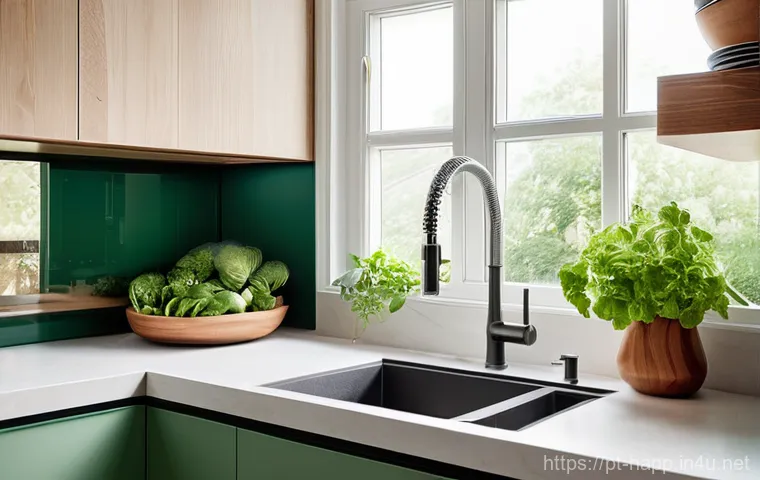 주방 가전 트렌드 - **Prompt:** A vibrant, modern kitchen bathed in soft, inviting daylight. A woman in her early 30s, d... 주방 가전 트렌드 - **Prompt:** A vibrant, modern kitchen bathed in soft, inviting daylight. A woman in her early 30s, d...