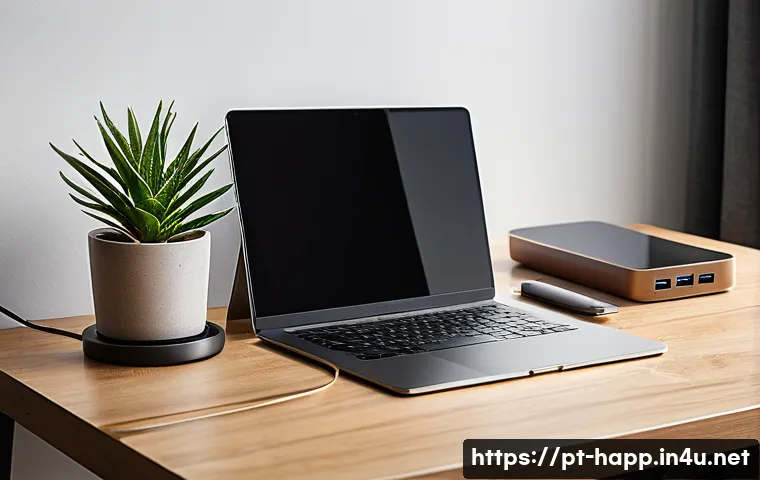 스마트폰 충전기 효율 - A modern workspace scene featuring a sleek smartphone connected to a USB Power Delivery charger, dis...